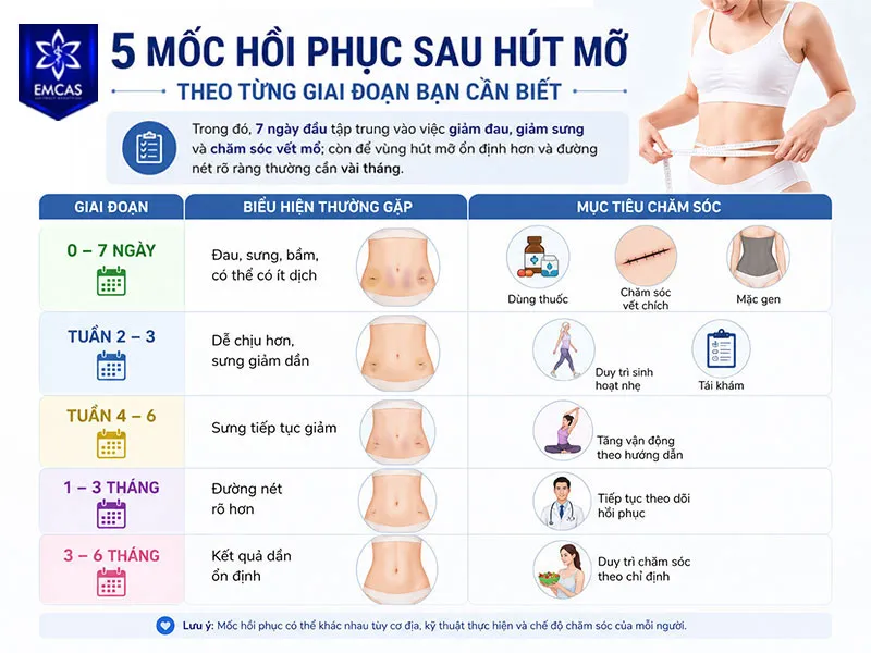 Trong đó, 7 ngày đầu tập trung vào việc giảm đau, giảm sưng và chăm sóc vết mổ