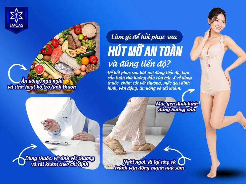 Để hồi phục sau hút mỡ đúng tiến độ, bạn cần tuân thủ hướng dẫn của bác sĩ