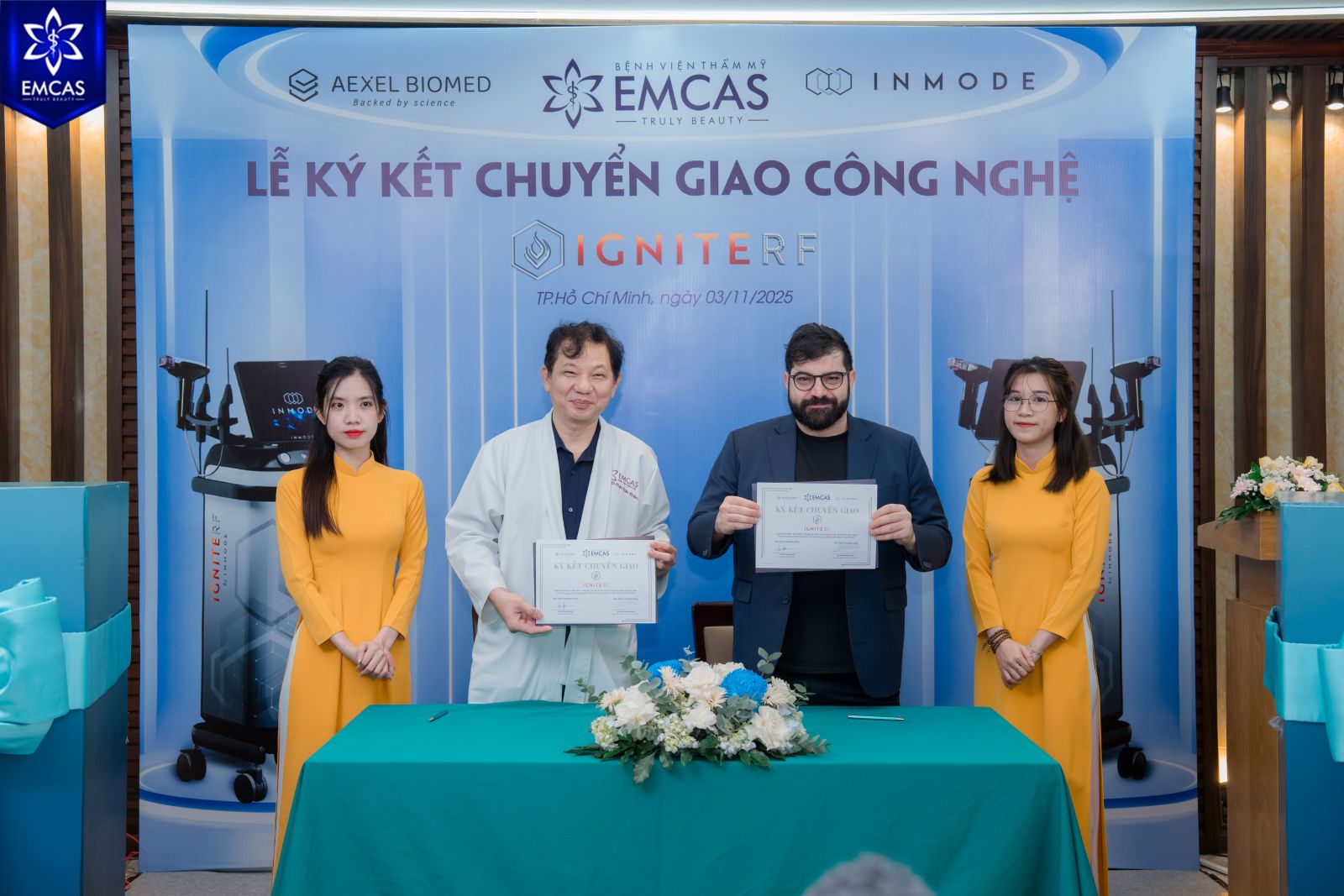 EMCAS TRANG BỊ CÔNG NGHỆ HỦY MỠ SĂN DA IGNITE RF THẾ HỆ MỚI