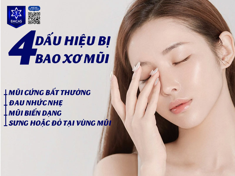 Dấu hiệu bị bao xơ thường đi kèm với những thay đổi rõ rệt về hình dáng và cảm giác của mũi.
