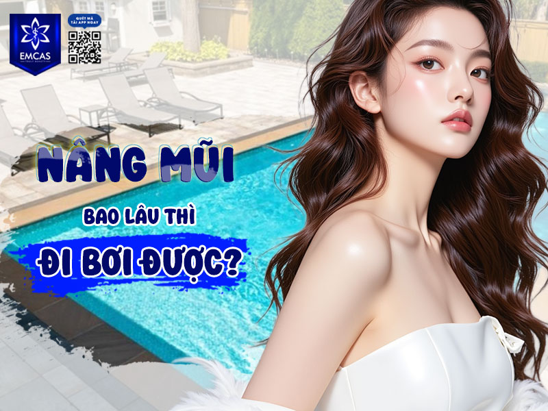 Nên kiêng đi bơi ít nhất 4 – 6 tuần sau phẫu thuật, hoặc lâu hơn nếu cơ địa hồi phục chậm hay thực hiện các phương pháp nâng mũi phức tạp như nâng mũi cấu trúc, chỉnh sửa mũi hỏng.