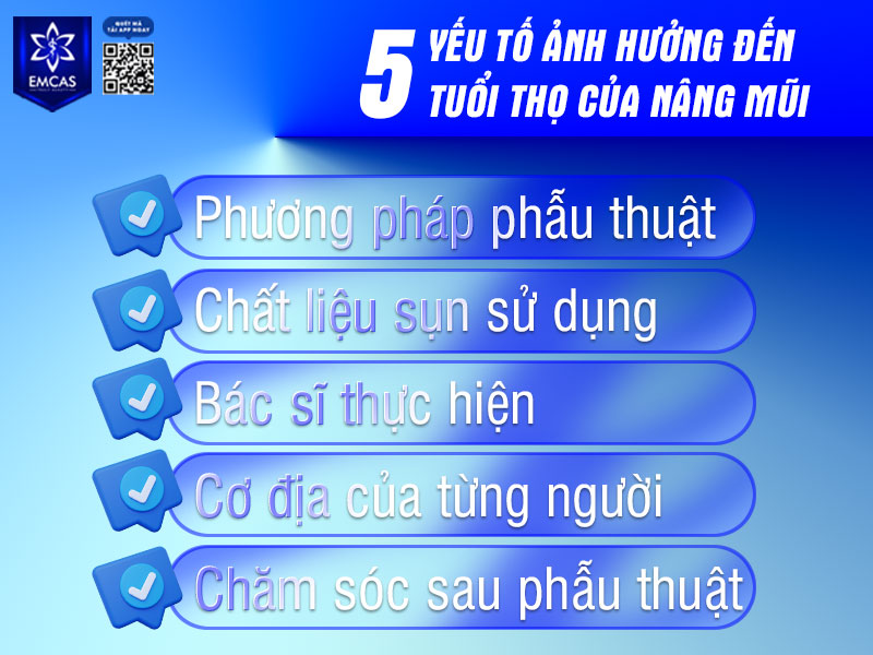 Trên thực tế, tuổi thọ của nâng mũi không phải lúc nào cũng giống nhau mà bị ảnh hưởng bởi nhiều yếu tố