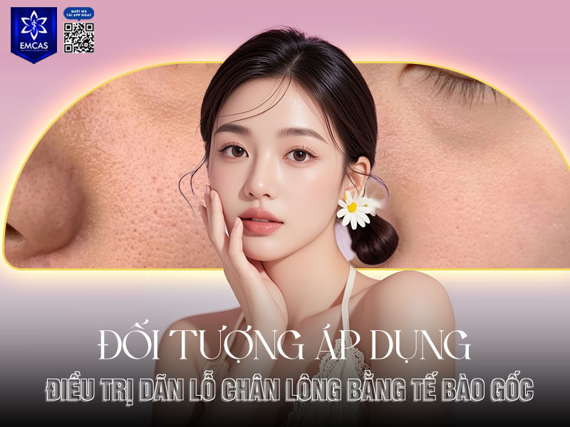 Điều trị dãn lỗ chân lông bằng kỹ thuật lăn kim và công nghệ tế bào gốc thường được áp dụng cho người có lỗ chân lông to do da dầu hoặc tăng tiết bã nhờn.
