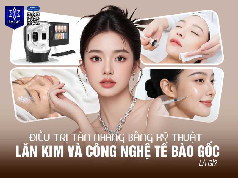 Điều trị tàn nhang bằng kỹ thuật lăn kim và công nghệ tế bào gốc là phương pháp kết hợp giữa lăn kim bề mặt da, peel da và cấy tế bào gốc nhằm hỗ trợ cải thiện sắc tố từ sâu bên trong.