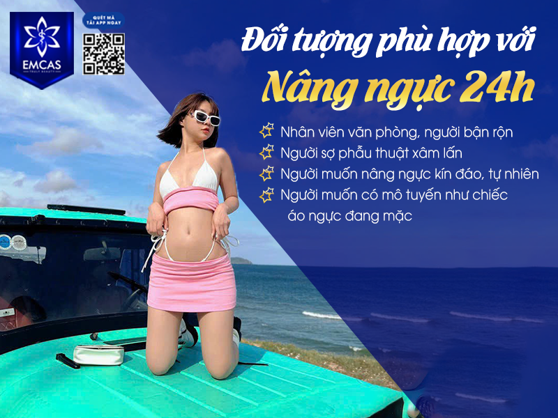 Nâng ngực 24h là phương pháp thẩm mỹ vòng 1 nhanh chóng, giảm thiếu cảm giác đau và rút ngắn đáng kể thời gian nghỉ dưỡng so với kỹ thuật truyền thống.